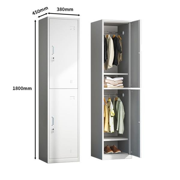 STEEL LOCKER 2 DOOR longitudinal